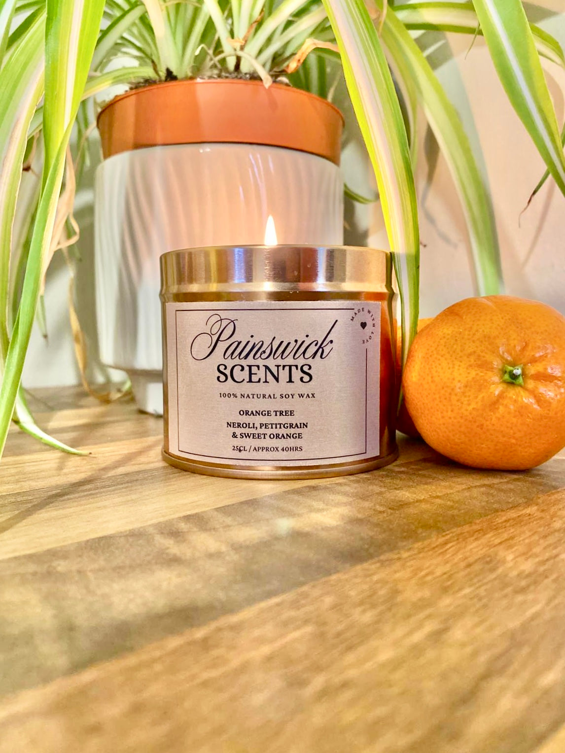 Orange Tree Scented Tinned Candle