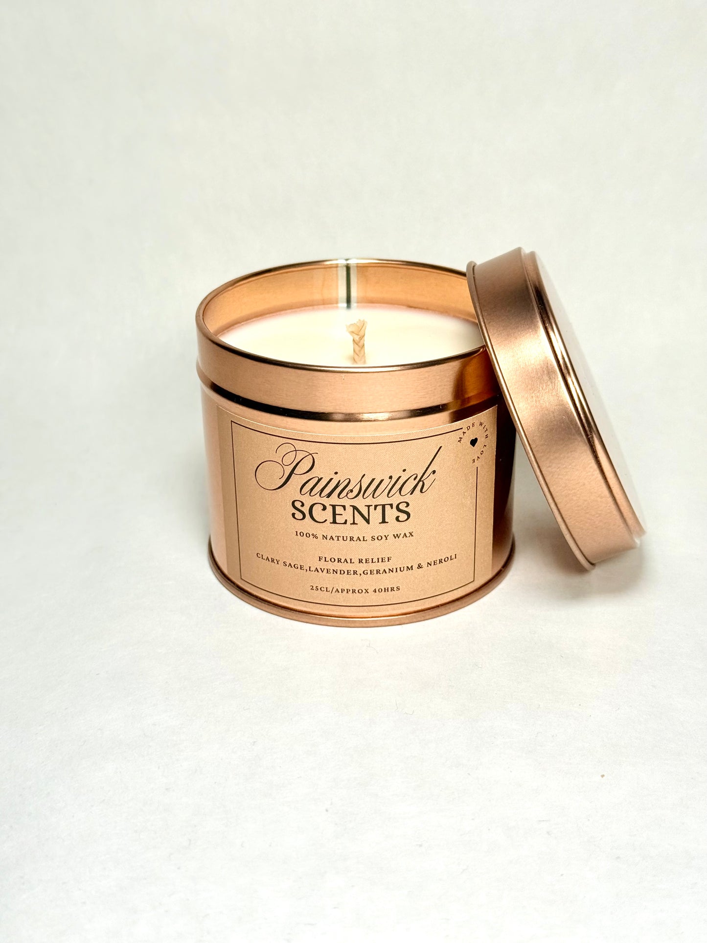 Floral Relief Scented Tin Candle